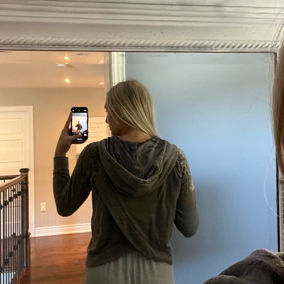 Dark Grey Lucky Brand Zip-Up! Worn Once, Excellent Quality! - Picture 2 of 3